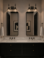 Tromba Tailored Black Chrome Two Light Bath Vanity