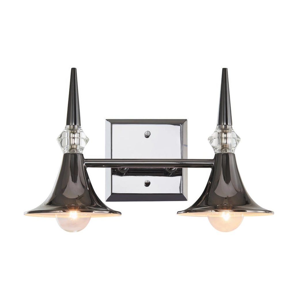 Tromba Tailored Black Chrome Two Light Bath Vanity