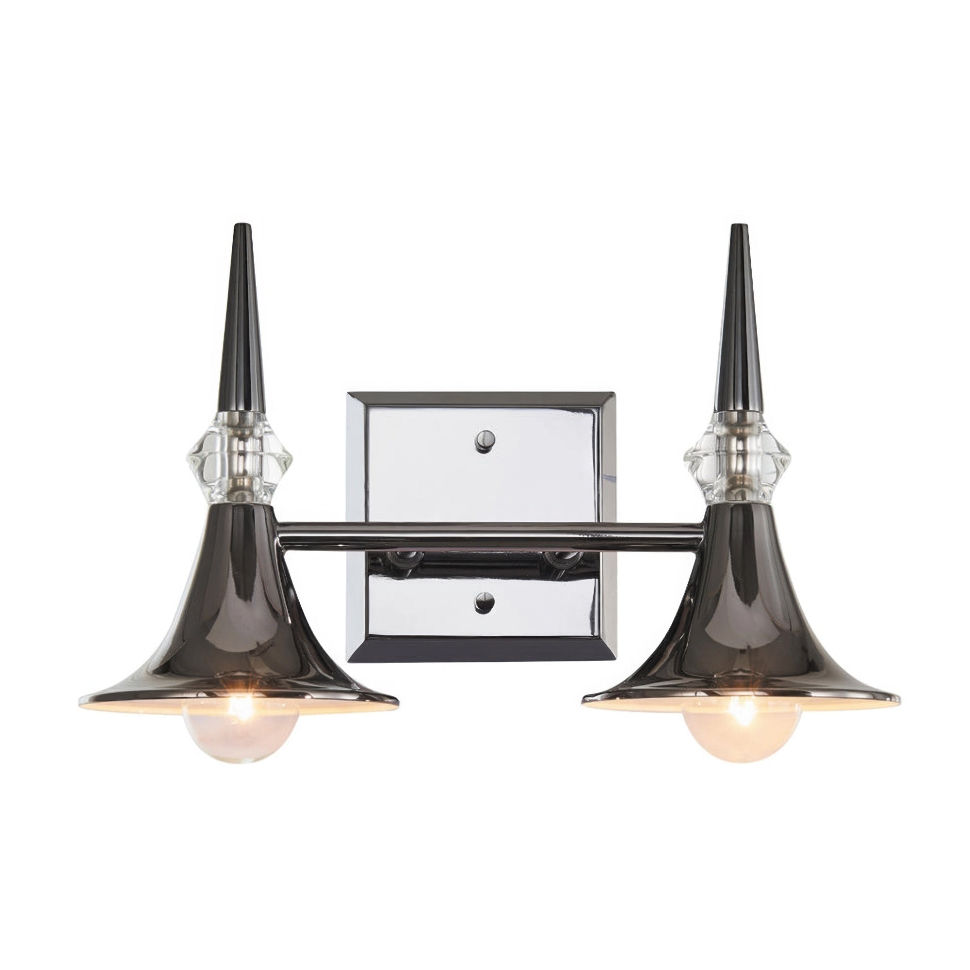 Tromba Tailored Black Chrome Two Light Bath Vanity