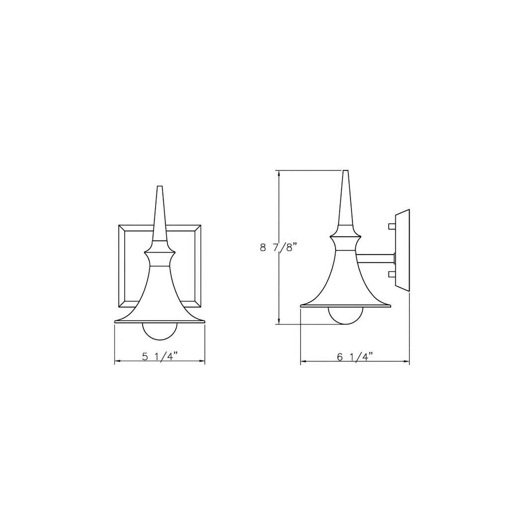 Tromba Tailored Black Chrome Wall Sconce