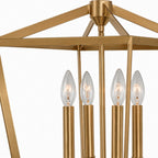 York Architectural Foyer Brushed Brass Pendant