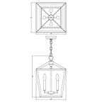 York Architectural Foyer Brushed Brass Pendant