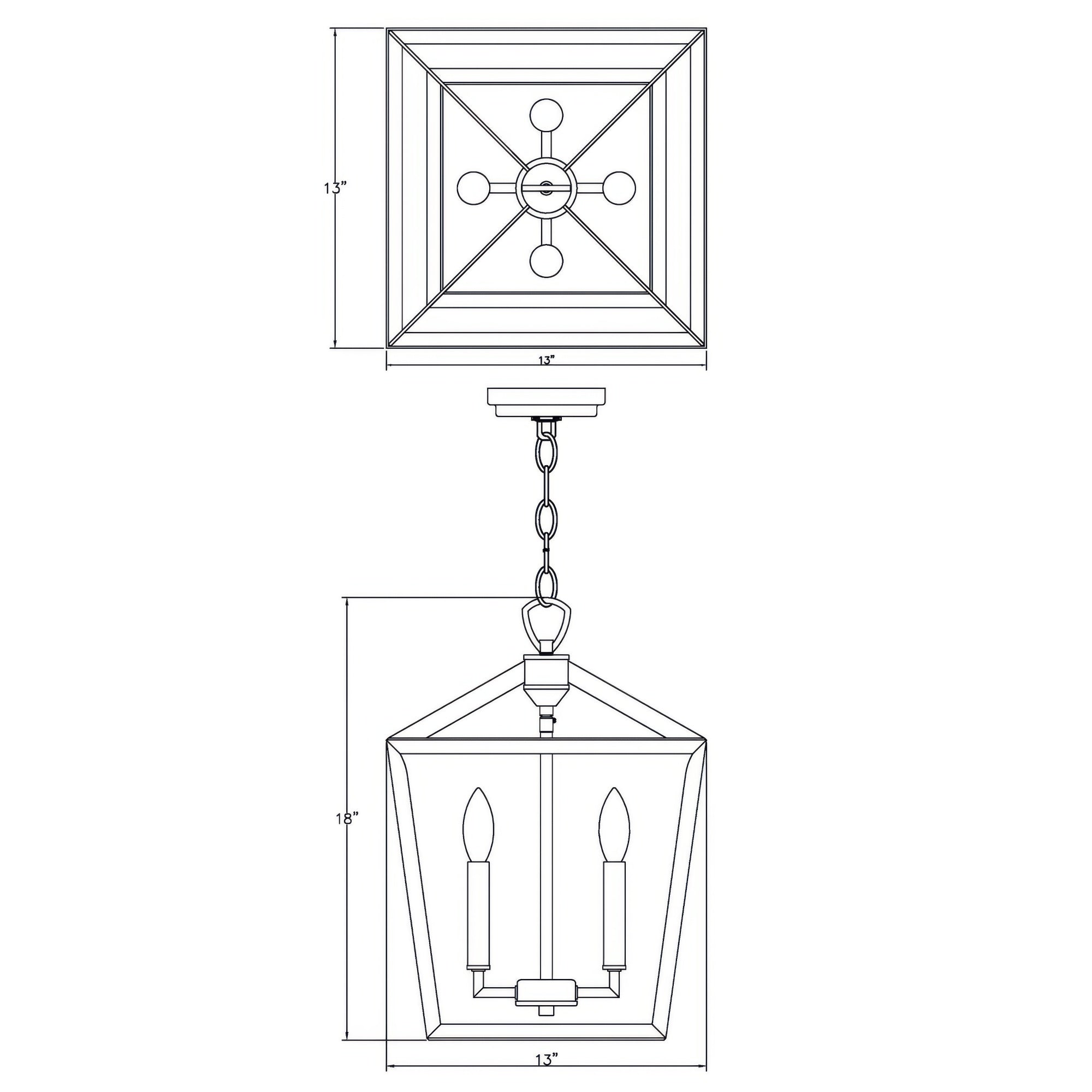 York Architectural Foyer Brushed Brass Pendant