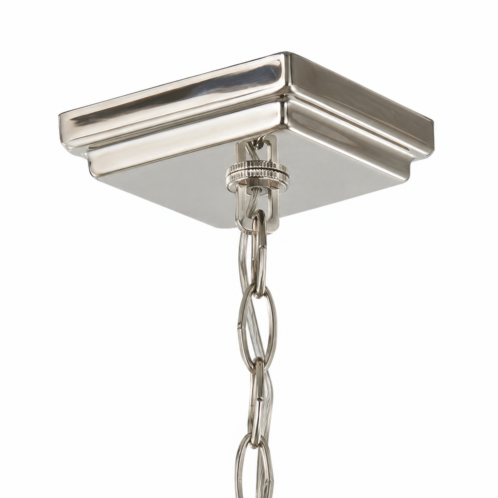 York Architectural Foyer Polished Nickel Pendant