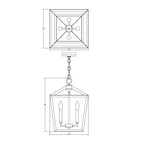 York Architectural Foyer Polished Nickel Pendant