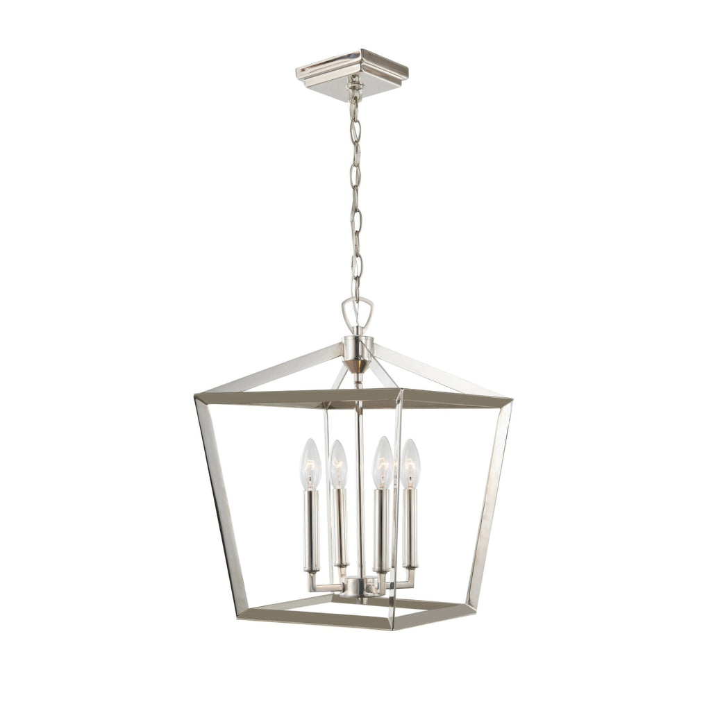 York Architectural Foyer Polished Nickel Pendant