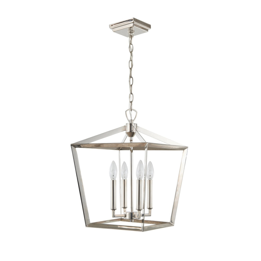 York Architectural Foyer Polished Nickel Pendant